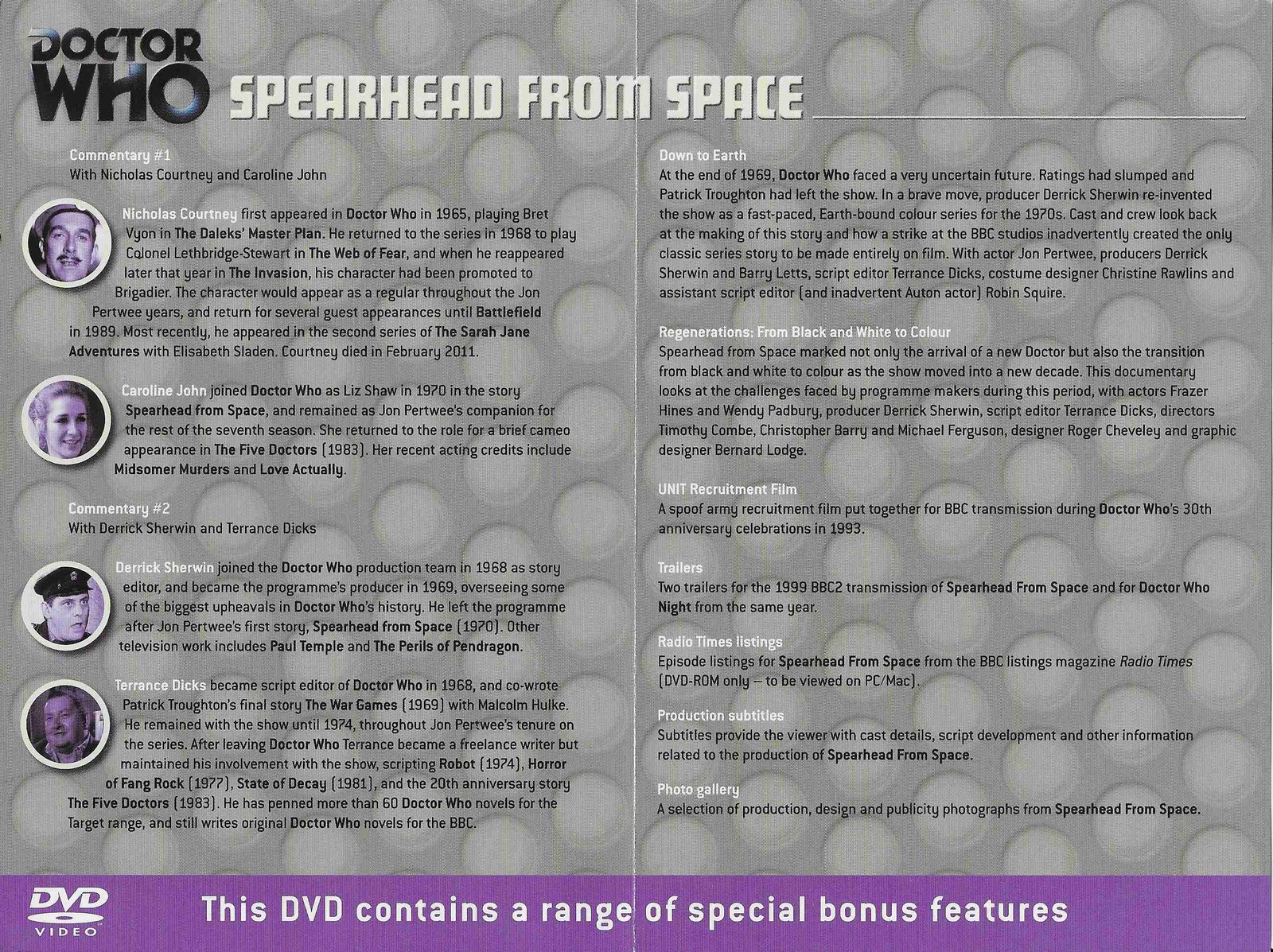 Inserts from BBCDVD 3135A
